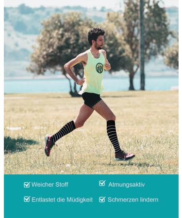Blongw Compression Stockings for Men - 6 Pairs Knee Support Socks for Sports Flight Running & Travel - Assorted Sizes L-XL - Buy Online on SooperMarket.com