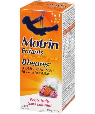 Motrin Children's Liquid Pain Relief Reduces Fever for up to 8 hours Ibuprofen Berry Flavour Dye Free 120ml - Buy Online on SooperMarket.com