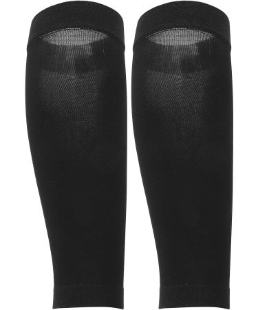 Black Calf Compression Cuffs for Men & Women | S to XXL | Soft Elastic Leg Socks for Running Baseball Hiking & Travel - Buy Online on SooperMarket.com