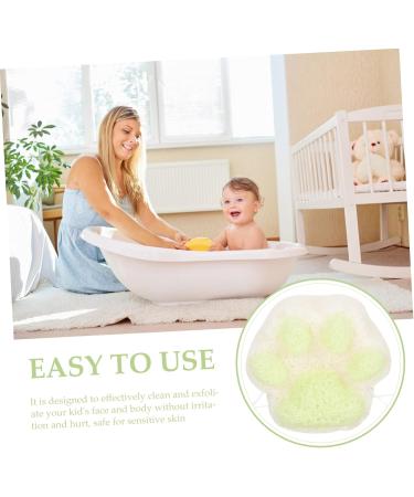 WOFASHPURET Baby Facial Foam Sponge Bath cat paw Bath Sponge exfoliating Body Scrubber Baby Powder Talc- Bath sponges for Shower Baby Sponge for Bathing Child Frosted Body wash - Buy Online on SooperMarket.com