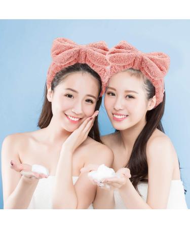 Senkary 4 Pack Bow Makeup Headbands - Microfiber Spa Towel Headband Set for Washing Face - Buy Online on SooperMarket.com