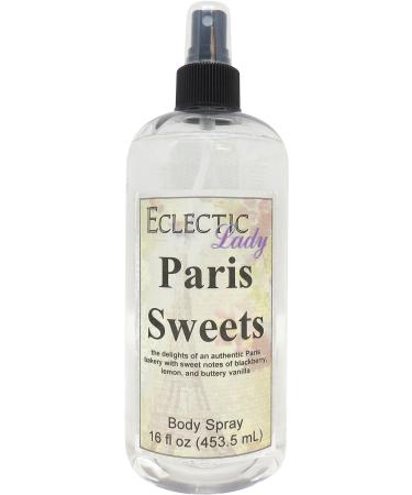 Paris Sweets Body Spray 16 ounces Body Mist for Women with Clean Light & Gentle Fragrance Long Lasting Perfume with Comforting Scent for Men & Women Cologne with Soft Subtle Aroma For Daily Use 16 Fluid Ounces
