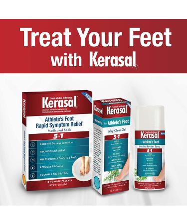 Kerasal 5-in-1 Athlete's Foot Silky Clear Gel 0.42 oz - Fast-Acting Relief - Buy Online on SooperMarket.com