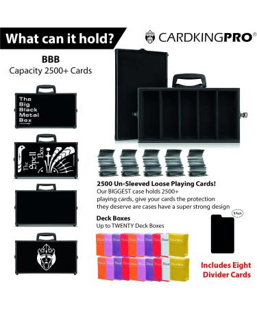 BBB Edition Game Card Storage Case for MTG and Standard Card Games | Includes 8 Dividers | Fits up to 2500 Loose Unsleeved Cards - Buy Online on SooperMarket.com