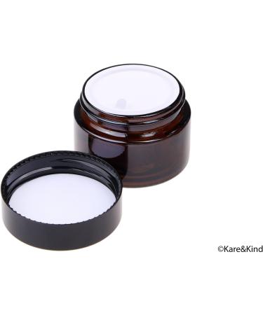 Kare & Kind Refillable Cosmetics Jars Kit | 4 Amber Glass Jars Lids & Labels | Perfect for Creams Oils & Powders - Buy Online on SooperMarket.com