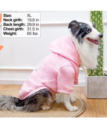 EXPAWLORER Princess Dog Hoodie with Leash Hole - Pink Winter Coat for Girl Dogs - Buy Online on SooperMarket.com