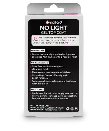 NAIL-AID No-Light Gel Top Coat Clear - 0.55 fl oz - Buy Online on SooperMarket.com