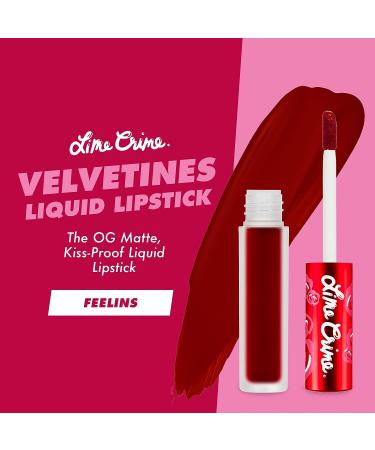 Lime Crime Velvetines Feelins Liquid Matte Lipstick - Deepest True Red | Long-Lasting & Comfortable Wear | Talc-Free & Paraben-Free - Buy Online on SooperMarket.com