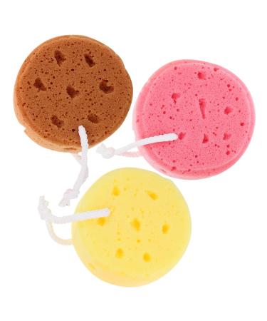 PRETYZOOM 3pcs Seaweed Bath Sponge Shower Accessory Bathing Supplies Honeycomb Bath Ball Skin Scrubber Back Bath Sponge Honeycomb Shower Sponge Bath Supplies Back Sponge Body Wash Scrubber