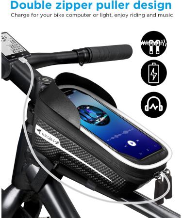 Whale Case Waterproof Bicycle Phone Holder - EVA Frame Bag with Touchscreen Rain Protection for Phones under 6.9'' - Durable Pressure-Resistant Bike Accessories - Buy Online on SooperMarket.com