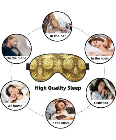 SSIMOO Gold Pineapple Eye Mask - Soft Breathable Sleep Patch for Women | Perfect for Travel & Relaxation - Buy Online on SooperMarket.com