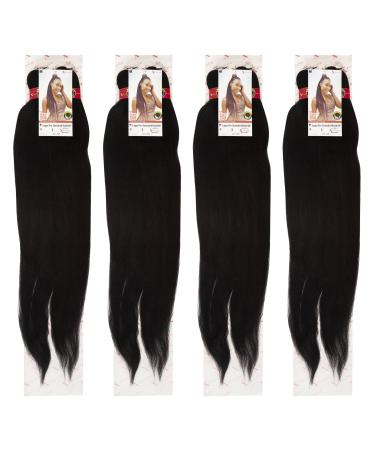 NEW 60 INCH PRE-PULLED XPRESSION Colour 1 (Jet Black) LAGOS BRAID PRE-PULLED PRE-STRECHED Hair Extension 60 2 In A Pack (Colour 1 Jet Black) Heat Resistant Tangle Free Jet Black 1