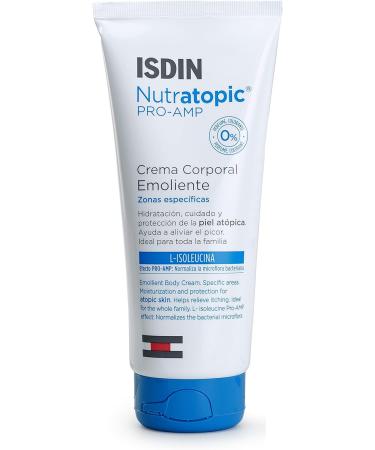 ISDIN Nutratopic PRO-AMP Emollient body cream (200 ml) | Moisturization and protection for atopic skin - Buy Online on SooperMarket.com