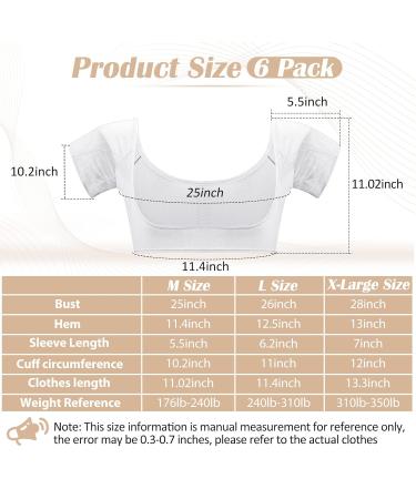 6-Piece Breathable Forearm Welding Vest & Sweat Pads for Women | Weld-Resistant Protection Washable Armpit Pads - Medium White - Buy Online on SooperMarket.com