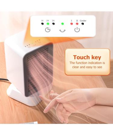 Mini Electric Heater for Office | Silent Desk Heater with 3 Gears Dial | Anti-Scalding EU Plug - Buy Now - Buy Online on SooperMarket.com