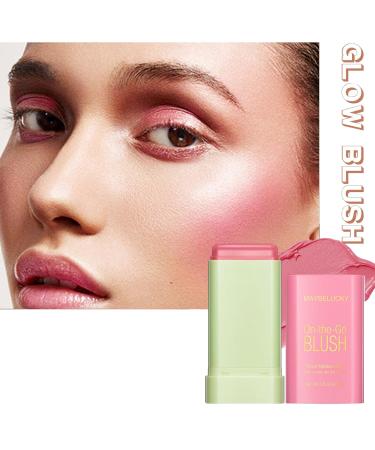 Newbang Glow Blush Stick 2 Pack - Multi-Purpose Cream Rouge for Cheeks Waterproof Natural Matte Blush Travel-Friendly Tinted Moisturizer in Shy Pink - Buy Online on SooperMarket.com