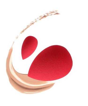 T4B KASH KI Red Teardrop-Shaped 2-Piece Makeup Sponge Set - Latex-Free Standard & Mini for Perfect Concealer Application | International Shipping Available - Buy Online on SooperMarket.com