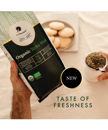 Organic Unsmoked Yerba Mate Tea - 2.2 lb (1 kg) Loose Leaf - Balibetov - Buy Online on SooperMarket.com