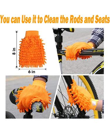 QeeHeng Precision Bicycle Cleaning Brush Tool Set - Ideal for Mountain, Road, City, Hybrid, BMX, and Folding Bikes | 10 Pieces - Buy Online on SooperMarket.com