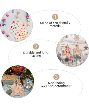 BCOATH 24pcs Countdown Candy Bag Advent Calendar Pouches Drawstring Bag Bags Tag Wood - Buy Online on SooperMarket.com