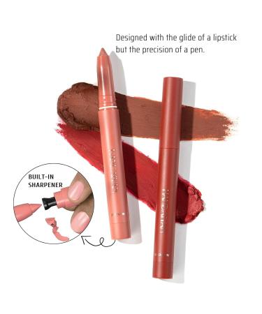 12 Colors Matte Lipstick Pen Set - Waterproof Lip Liner Crayon Long-lasting & Non-sticky with Built-in Sharpener - Buy Online on SooperMarket.com