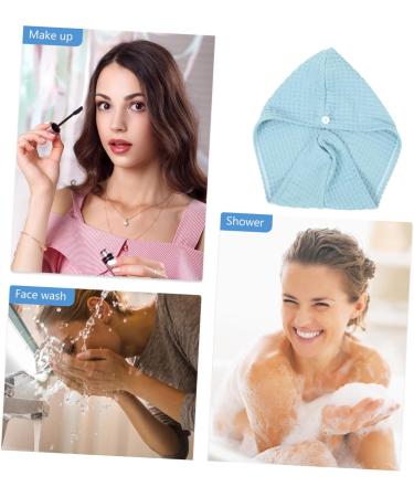 Cabilock Quick Drying Shower Cap Shower Cap Large Hair Cap Towel Turban Shower Essentials for Women Turbans for Women Bath Shower Cap Hair Drying Towel Quick Drying Bath Cap Head Bath Cap Blue 65.00X25.00X0.50CM - Buy Online on SooperMarket.com