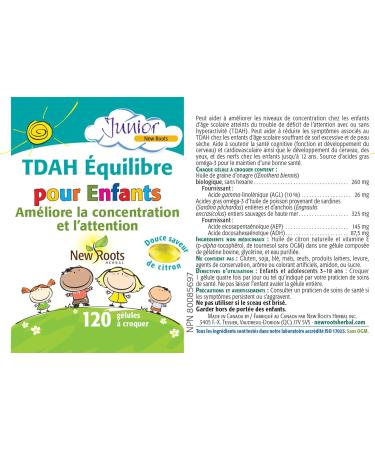 New Roots Herbal - Children's ADHD Balance - Cognitive Support - 120 Softgels - Buy Online on SooperMarket.com