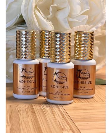 Pro Eyelash Extension Glue - 0.3 Sec Drying 5ml Golden Palm Tree Lash Adhesive for Professionals - Buy Online on SooperMarket.com