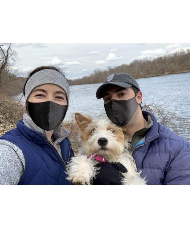 Adjustable Breathable Sport Face Mask Black 2 Pack | Reusable Washable Comfort Mask for Men Women Youth - Buy Online on SooperMarket.com
