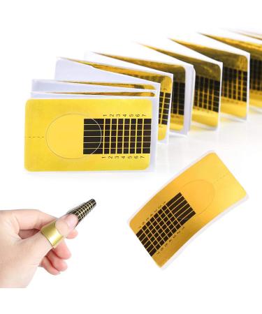120 pieces nail stencils modeling stencil self-adhesive for gel nails & nail extension Golden stencils