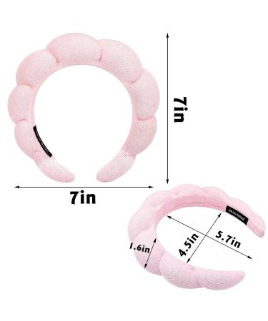 Zkptops Spa Headband for Women - Padded Soft Hairband for Makeup, Skincare & Washing Face - Non Slip Hair Accessory - Pink - Buy Online on SooperMarket.com