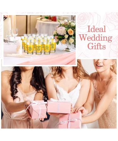 Zubebe 72 Pieces 'We Tied the Knot' Acrylic Shot Glasses for Wedding Guests - Bridal Party Favors (9 Styles) - Buy Online on SooperMarket.com