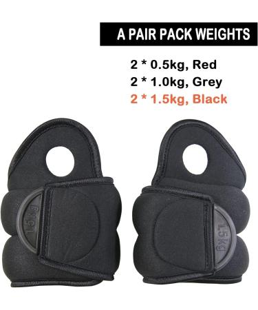 Steppfoarder 1.5kg Weight Cuff Set for Wrist Adjustable Running Weights with Thumb Loop 3 Colors Available - Buy Online on SooperMarket.com