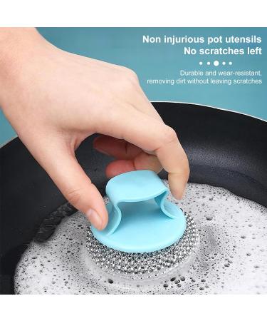 10-Pack Stainless Steel Sponge Pot Cleaner Durable Steel Wool & Sponge for Dishes Pans & Kitchen Cleaning - Buy Online on SooperMarket.com