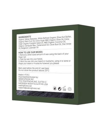 Waking Forest Mustache Wax for Men - Strong Hold Sandalwood Beard Wax All Natural Ingredients 2oz | Train Tame & Style Your Moustache - Buy Online on SooperMarket.com