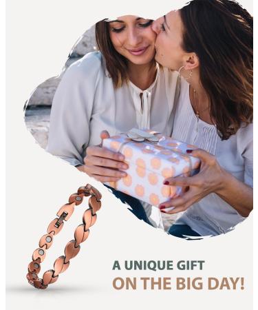 EnerCoppeX Copper Ankle Bracelet for Women Magnetic Pure Solid 99.99% Copper Lymph Detox Anklet 3500 Gauss Effective Magnet (CAC-0095Q) - Buy Online on SooperMarket.com