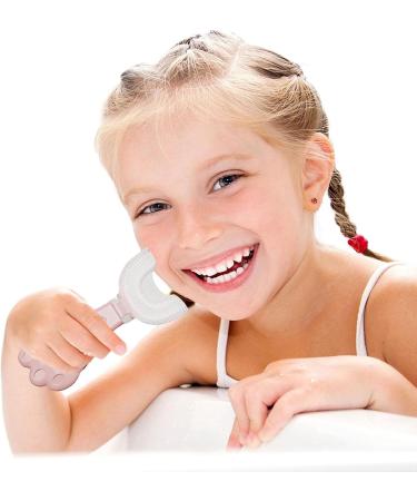 Cartoon Kids U Shaped Toothbrush Children U Shape Toothbrush - Cute Cartoon Whitening Toothbrush Teeth Cleaning Design for Kids Ages 2-6 Uwariloy Pink 1 count (Pack of 1) - Buy Online on SooperMarket.com