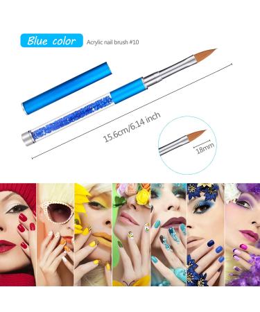 5 Piece Rhinestone Nail Brush Set with Metal Handle for Salon Quality 3D Nail Art - Sizes 4, 6, 8, 10, 12 - Buy Online on SooperMarket.com