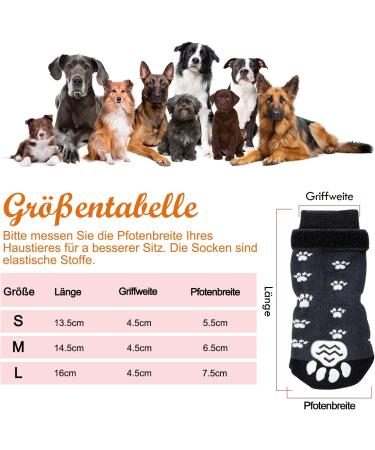 Ranypet Indoor Anti-Slip Socks for Dogs | Soft Adjustable Paw Protection with Traction Control | Ideal for Old Dogs on Hardwood Floors - 3 Pairs M Size Pf tchen Pattern - Buy Online on SooperMarket.com