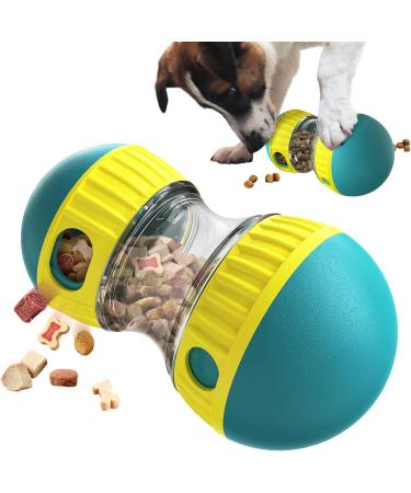 Interactive Treat Dispenser Dog Toy Dog Treat Dispensing Puppy Toys Rolling Dog Treat Dispenser Slow Feeder Reduce Boredom Improve IQ for Small Medium Large Dogs (Green) - Buy Online on SooperMarket.com