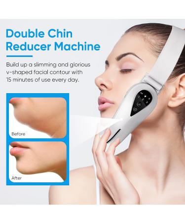 Electric Double Chin Reducer Machine | 4 Modes for Face Lift & Firming | Eliminate Saggy Skin and Double Chin - White - Buy Online on SooperMarket.com