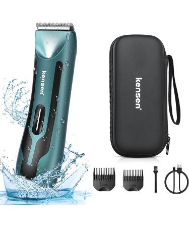 Manscape Body Hair Trimmer Men KENSEN Body Groomer for Private Parts & Pubic Hair Electirc Razor for Men Wet and Dry Body shavers with LED Body Trimmer Men Rechargeable Balls Trimmer