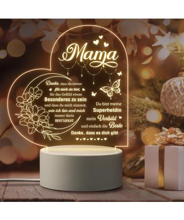 Giftasy Mama Gift - Led Acryl Nachlicht Lampe gifts for mom mother best mom gift birthday present for mom gift mom mother's day gifts