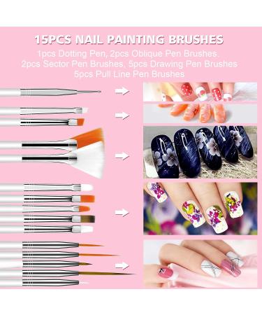 Saviland Gel Paint Kit - 12 Colors Gel Nail Polish Set with 15pcs Nail Brush Pen for Nail Art & Salon - Buy Online on SooperMarket.com