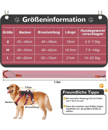 Multi-Purpose Dog Harness with Leash Set - Outbreak-Proof Safety Dishes for Small & Medium Dogs (Black L) - Durable Anti-Train Dog Harness - Buy Online on SooperMarket.com