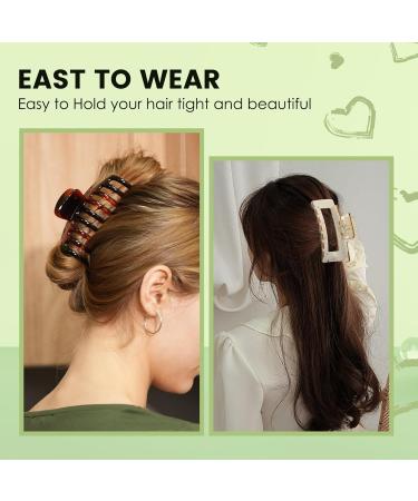 Zou.Rena Big Claw Clips for Thick Hair - 4.3 Inch Slipproof Glossy Hair Clips for Women & Girls - Strong & Shiny Long Hair Accessories - Buy Online on SooperMarket.com