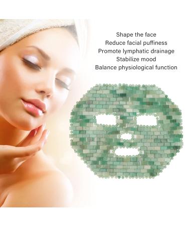 Jadestone Face Eye Mask - Spa Quality Facial Cover & Massage for Dark Circles - Fuchsite Quartzite - Buy Online on SooperMarket.com