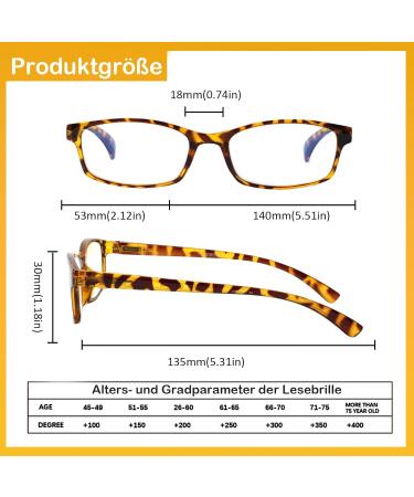 Buy Kerecsen 5 Pack Reading Glasses for Men & Women - High-Quality Spring Hinges Comfortable Rectangular Design - Multi-Colored (2.00 Magnification) - International Shipping Available - Buy Online on SooperMarket.com