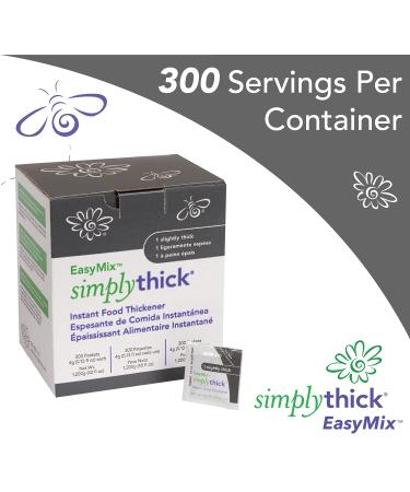 SimplyThick EasyMix 4g Packets (300 Count) - Dysphagia Gel Thickener for Swallowing Disorders - Creates IDDSI Level 1 Consistency - Buy Online on SooperMarket.com