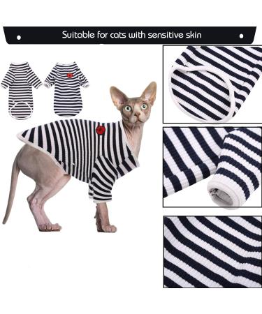 Breathable Summer T-Shirts for Hairless Cats | Soft Cotton Pet Pajamas for Sphynx Cornish Rex Devon Rex - XS Size - Buy Online on SooperMarket.com